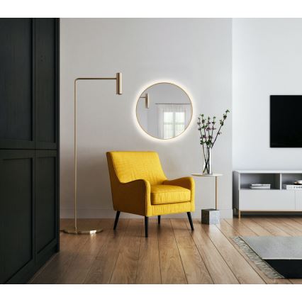 Baltica Design - Espejo LED de pared para baño retroiluminado BRIGHT LED/15W/230V 4500K Ø 70 cm IP65 dorado