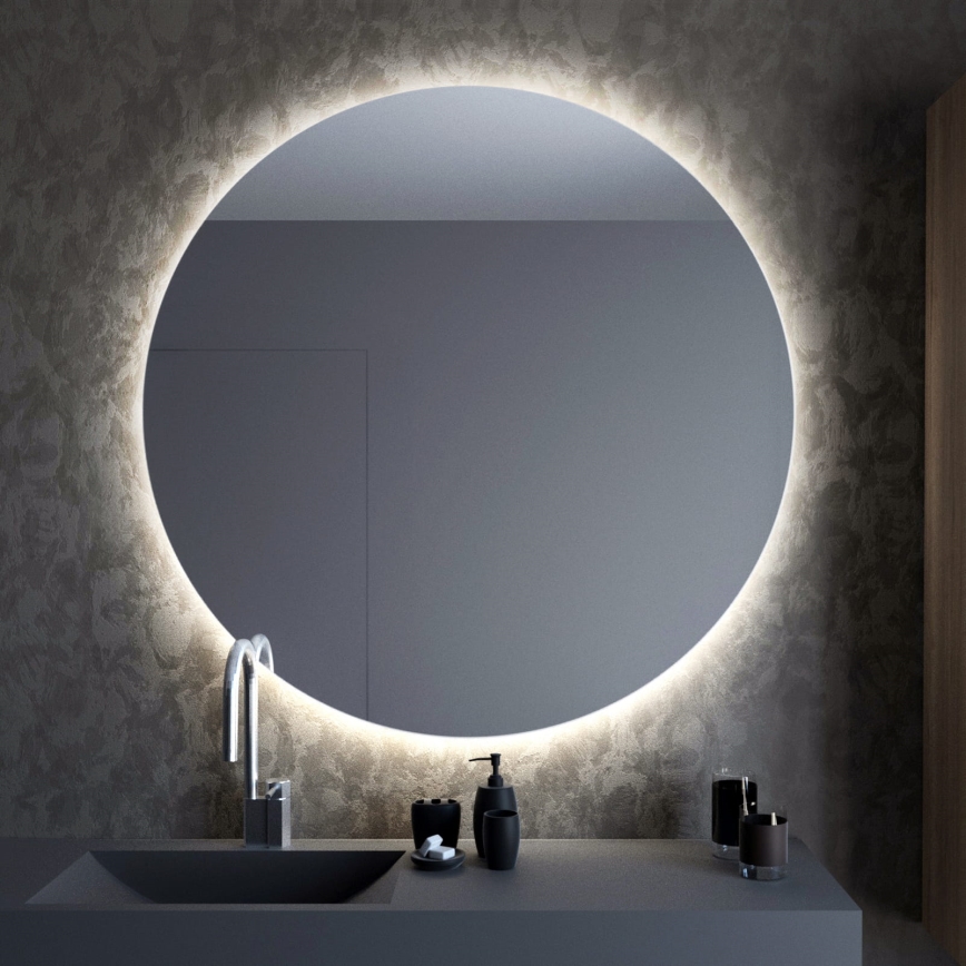 Baltica Design - Espejo LED de pared para baño con retroiluminación BRIGHT LED/15W/230V 4500K Ø 80 cm IP65