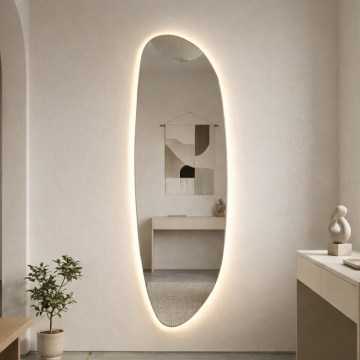 Baltica Design - LED Espejo de pared para baño retroiluminado STONE FLUID LED/15W/230V 4500K 155x50 cm IP65