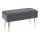 Banco acolchado con espacio de almacenamiento VELVA 37x78 cm gris/dorado