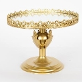 Bandeja decorativa diá. 25,5 cm dorado
