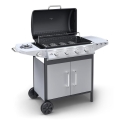 Barbacoa de gas de 4 quemadores, acero inoxidable