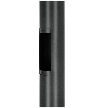 Barra metálica para poste de iluminación exterior BASE 3 m negra