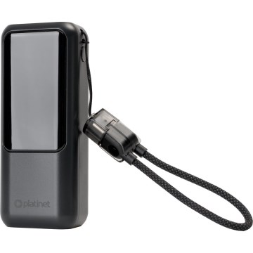 Batería externa con pantalla LED, Power Delivery, 10000 mAh 3,7V, negra