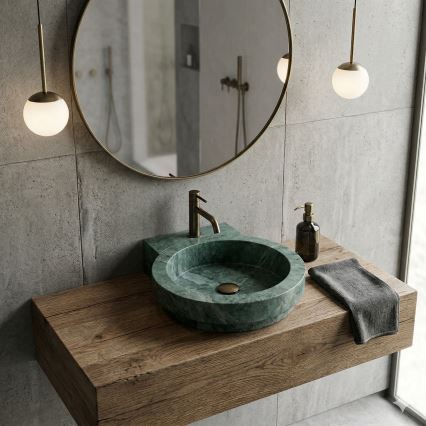 Bathco 00339 - Lavabo sobre encimera ICONO 40x45 cm piedra/gris