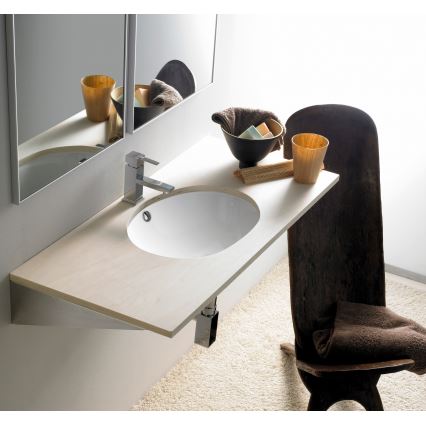 Bathco 0053 - Lavabo empotrado ANCONA 55x41 cm porcelana/blanco