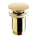 Bathco 0212OR - Desagüe para lavabo sin rebosadero CLICK-CLACK, diámetro 6 cm, dorado