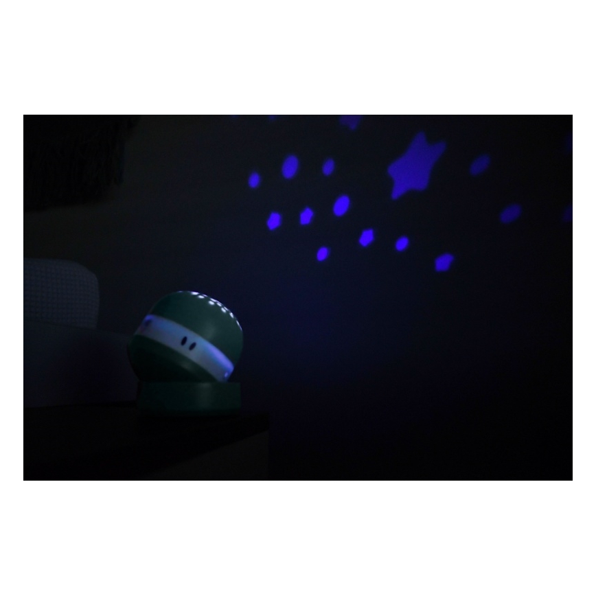 Beaba - Proyector con melodía PIXIE USB/5V 1300 mAh verde