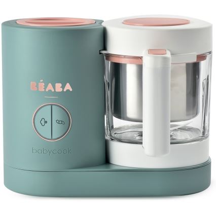 Beaba - Vaporera 2 en 1 BABYCOOK NEO verde/blanco