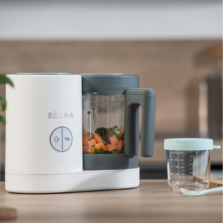 Beaba - Vaporera 2 en 1 BABYCOOK NEO verde/blanco