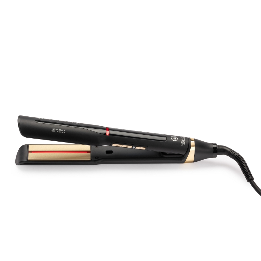Bellissima 11948 - Plancha de pelo con pantalla LCD y tecnología infrarroja 60W/230V, negra