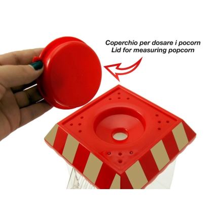 Beper - Máquina de palomitas 1200W/230V roja
