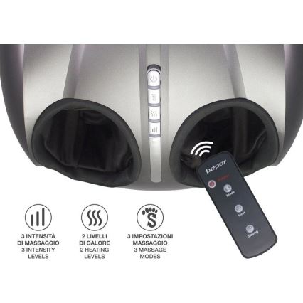Beper - Masajeador de pies SHIATSU 36W/230V + control remoto