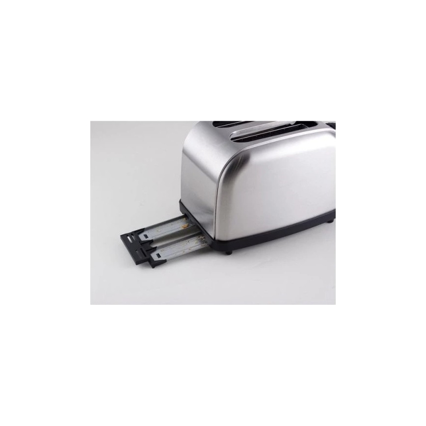 Beper - Tostadora de dos ranuras 900W/230V acero inoxidable