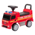 Bicicleta de empuje Mercedes Camión de bomberos 2xAA rojo