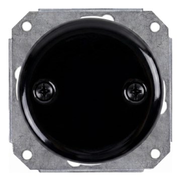 Bohemia-Design - Embellecedor retro de porcelana para instalación eléctrica, negro