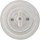 Bohemia-Design - Interruptor giratorio retro de porcelana con marco n.º 5, blanco