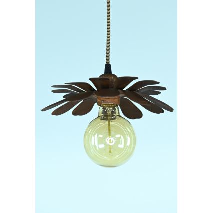 Bohemia-Design - Lámpara colgante con cable 1xE27/60W/230V acabado en bronce