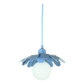 Bohemia-Design - Lámpara colgante con cable 1xE27/60W/230V azul