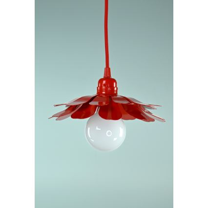 Bohemia-Design - Lámpara colgante con cable 1xE27/60W/230V roja