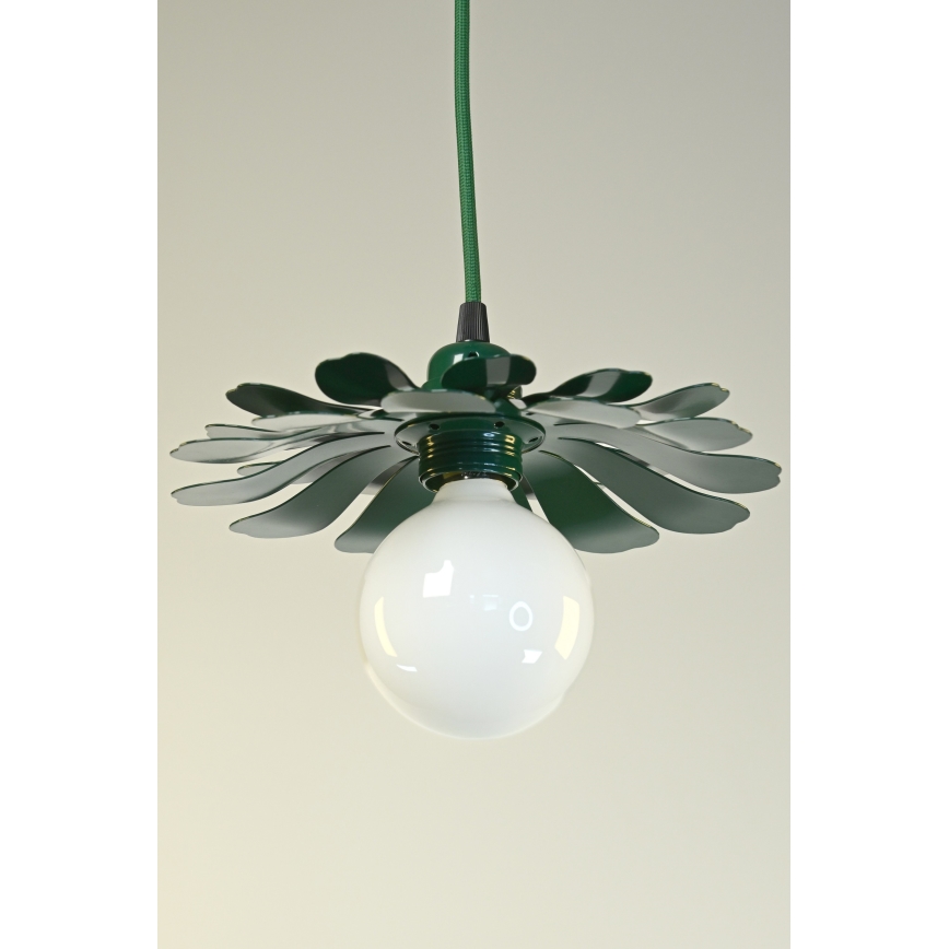 Bohemia-Design - Lámpara colgante con cable 1xE27/60W/230V verde