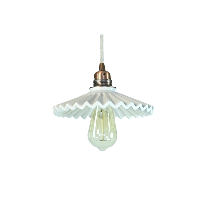 Bohemia-Design - Lámpara colgante de porcelana con cable 1xE27/60W/230V