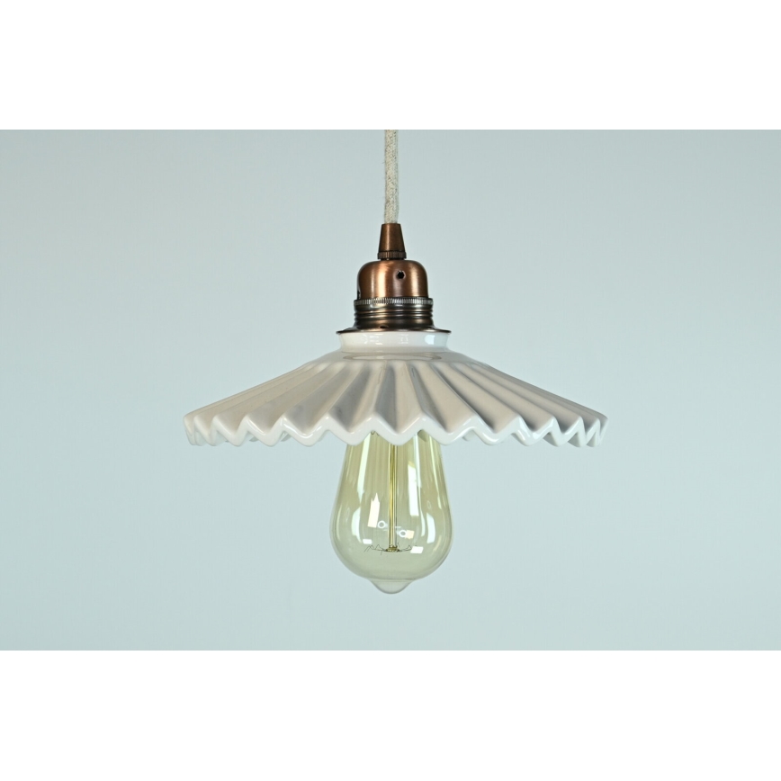 Bohemia-Design - Lámpara colgante de porcelana con cable 1xE27/60W/230V