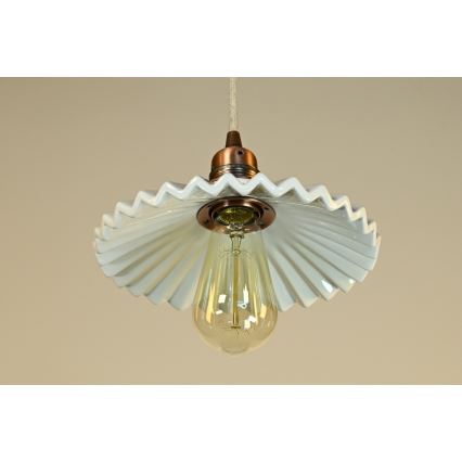 Bohemia-Design - Lámpara colgante de porcelana con cable 1xE27/60W/230V