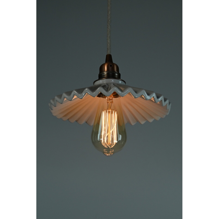 Bohemia-Design - Lámpara colgante de porcelana con cable 1xE27/60W/230V