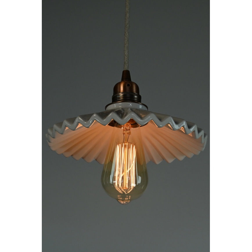 Bohemia-Design - Lámpara colgante de porcelana con cable 1xE27/60W/230V