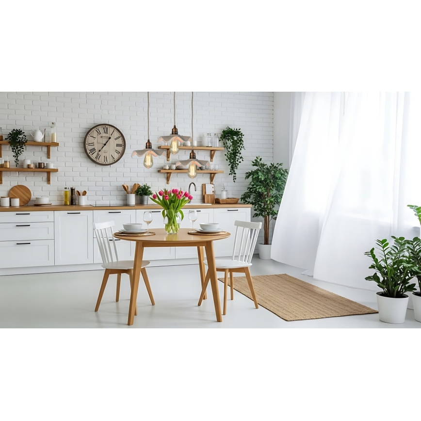 Bohemia-Design - Lámpara colgante de porcelana con cable 1xE27/60W/230V