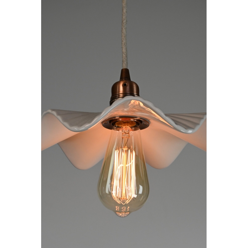 Bohemia-Design - Lámpara colgante de porcelana con cable 1xE27/60W/230V