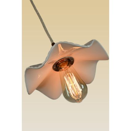 Bohemia-Design - Lámpara colgante de porcelana con cable 1xE27/60W/230V