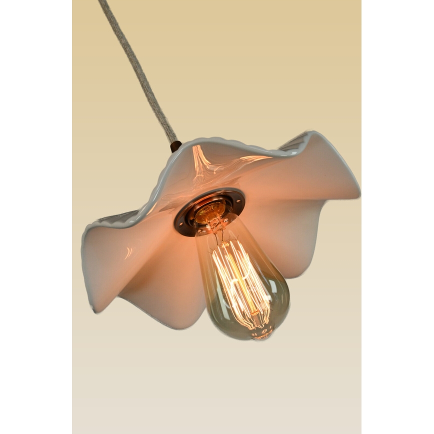 Bohemia-Design - Lámpara colgante de porcelana con cable 1xE27/60W/230V