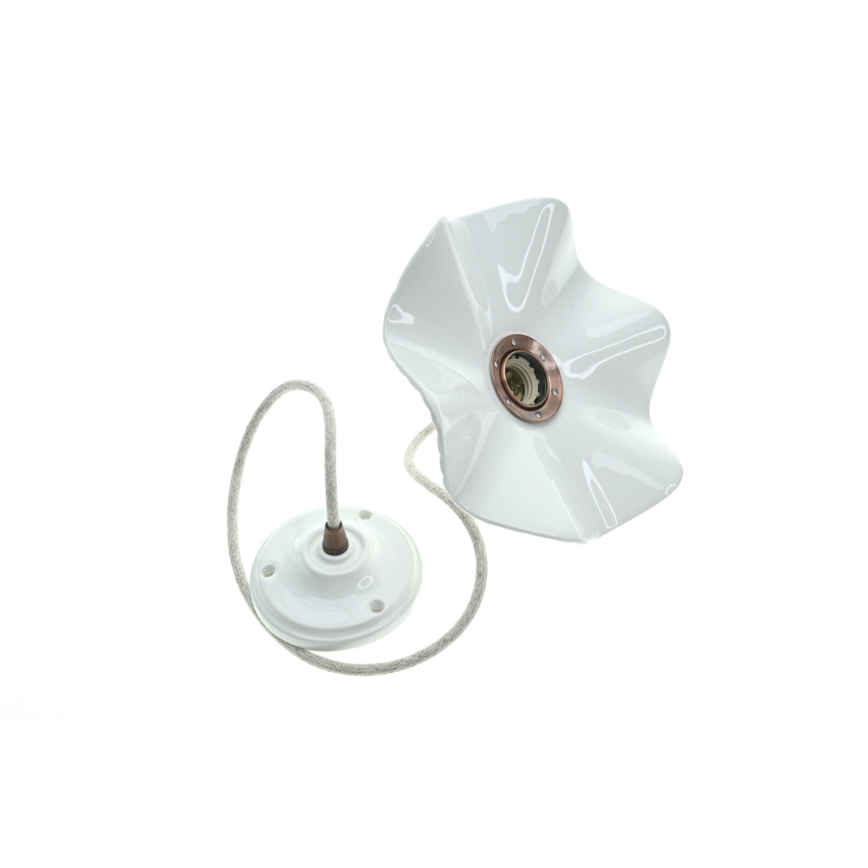 Bohemia-Design - Lámpara colgante de porcelana con cable 1xE27/60W/230V