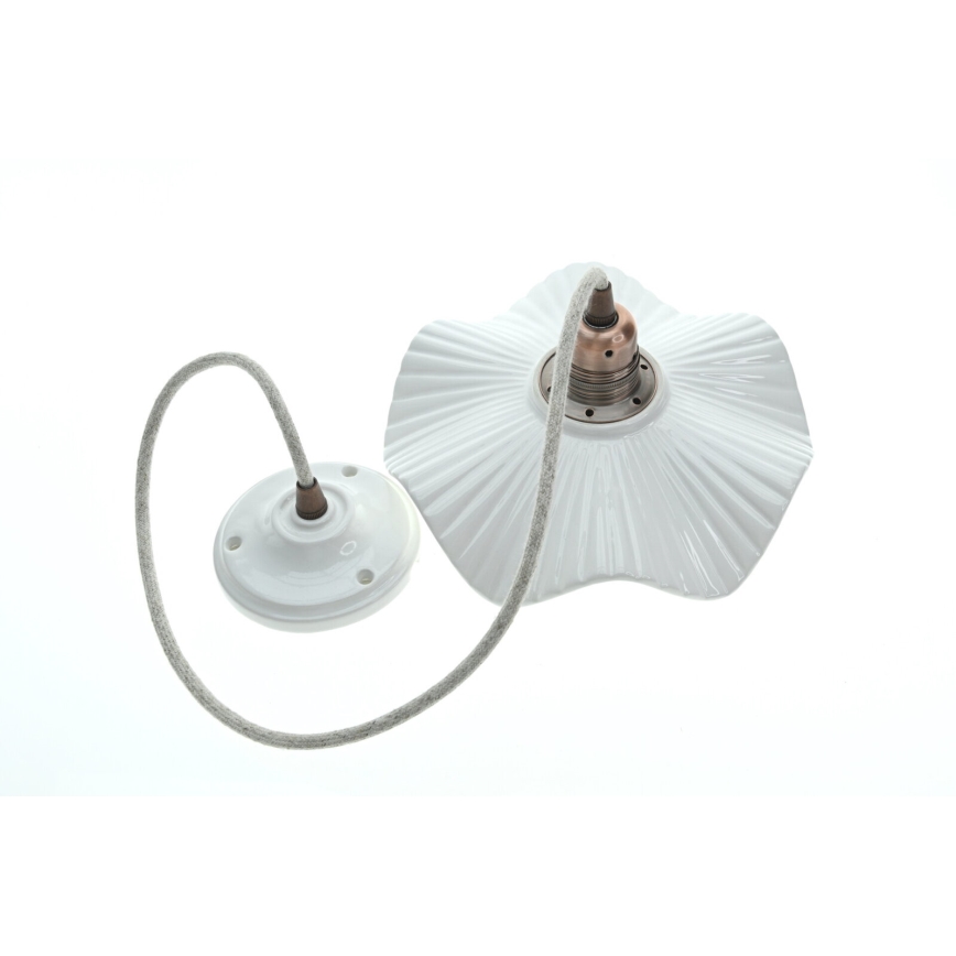 Bohemia-Design - Lámpara colgante de porcelana con cable 1xE27/60W/230V