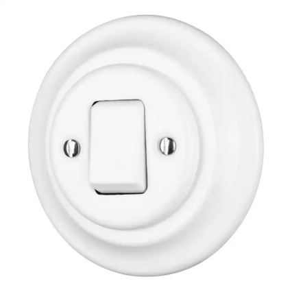 Bohemia-Design - Marco retro de porcelana, sencillo, blanco