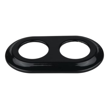 Bohemia-Design - Marco retro doble de porcelana, negro
