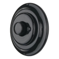 Bohemia-Design - Regulador de intensidad giratorio retro de porcelana con embellecedor 250V/10A negro