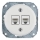 Bohemia-Design -Toma Ethernet retro de porcelana sin marco 2x CAT.5E blanca