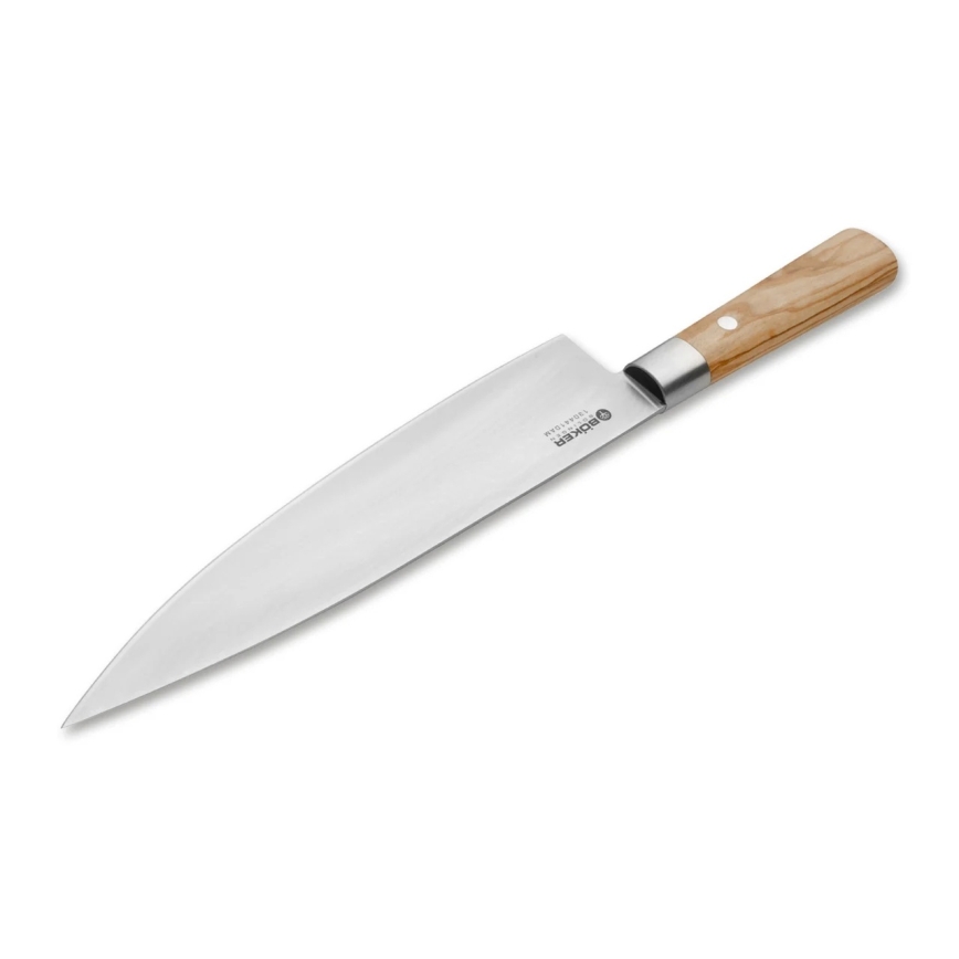 Böker - Cuchillo de cocina Damasco DAMAST OLIVE 21,2 cm madera de olivo