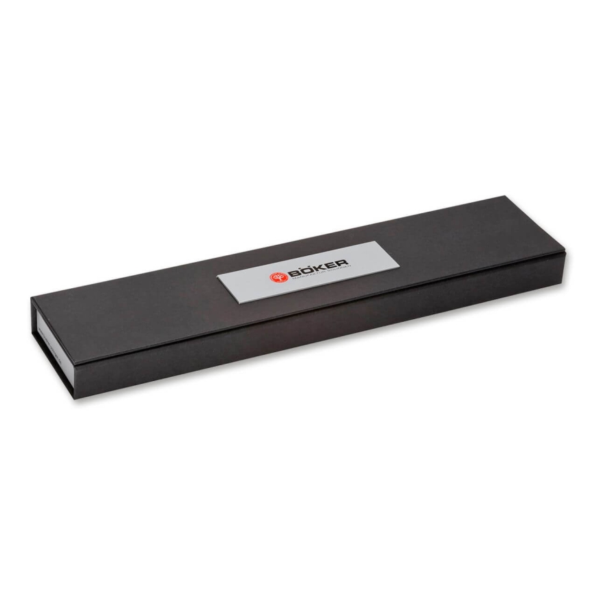Böker - Cuchillo de cocina santoku de damasco DAMAST OLIVE 17,2 cm madera de olivo