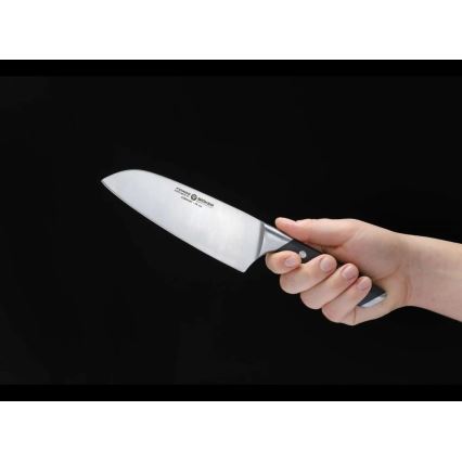 Böker - Cuchillo de cocina santoku FORGE 16 cm negro