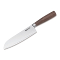 Böker - Cuchillo santoku de cocina CORE 16,5 cm, mango de nogal