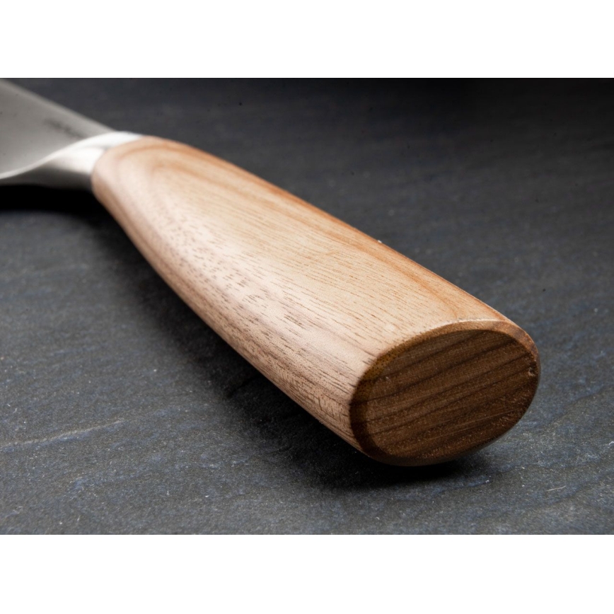 Böker - Cuchillo santoku de cocina CORE 16,5 cm, mango de nogal