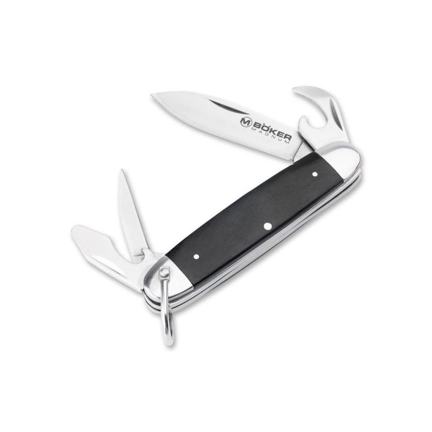 Böker - Navaja de bolsillo multifuncional Magnum Classic Pocket Steel 16 cm/4 funciones, mango de palisandro