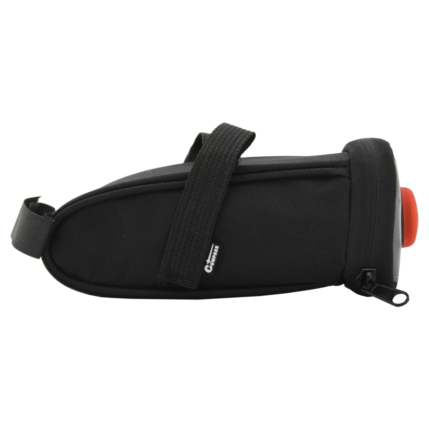 Bolsa para sillín de bicicleta 0,5 l con luz LED trasera 2xCR2032