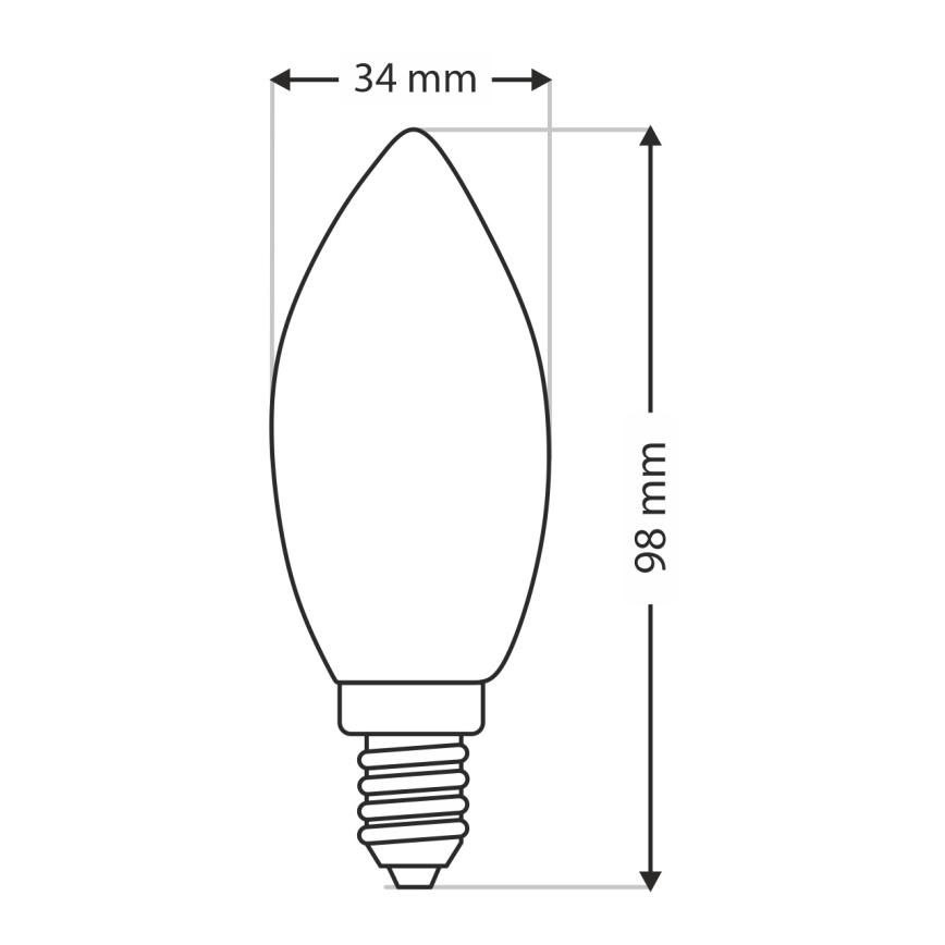 Bombilla industrial C35 E14/40W/230V 2700K