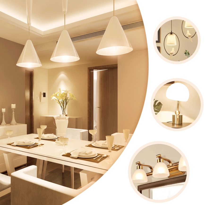 Bombilla LED A60 E27/8W/230V 330° 2700K - Aigostar