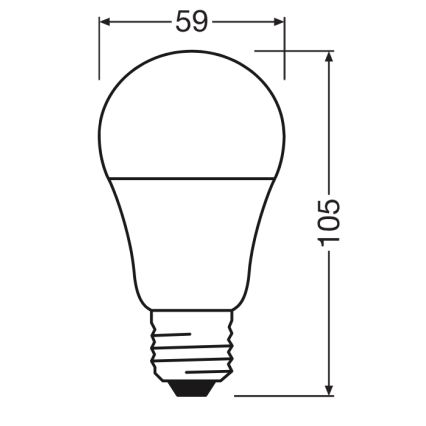 Bombilla LED CLASSIC A60 E27/8W/230V 2700K - Ledvance